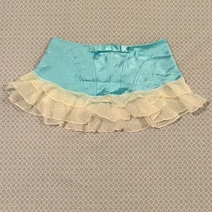 Victoria’s Secret Skirt. Size XS/S. NWT. Robin’s egg blue with white lace.